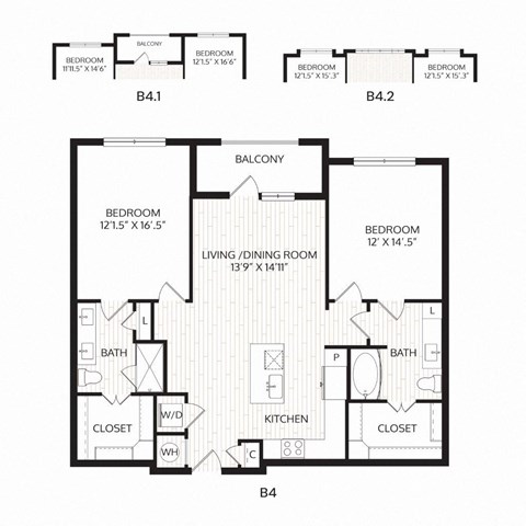 Aura Avant Apartments in Lewisville, Texas B4 Floor Plan
